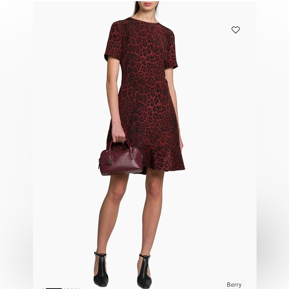 NWT Stella McCartney Leopard Print Flared Hem Silk Dress